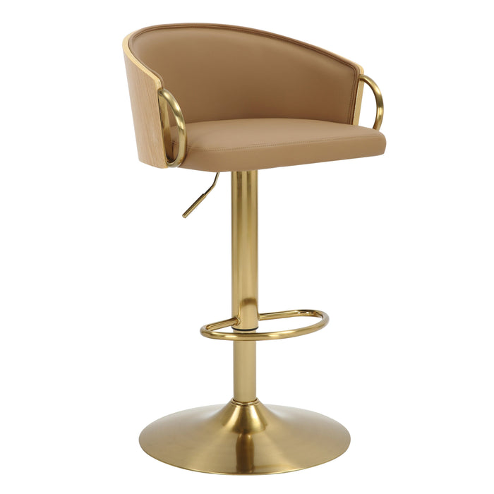 Gold Gas Lift Bar Stool