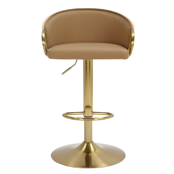 Gold Gas Lift Bar Stool