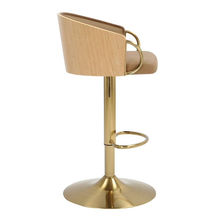 Gold Gas Lift Bar Stool