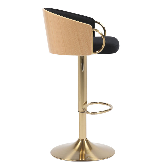 Gold Gas Lift Bar Stool