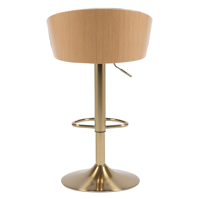 Gold Gas Lift Bar Stool