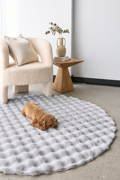 Washable Rug - Silver 100X100Cm