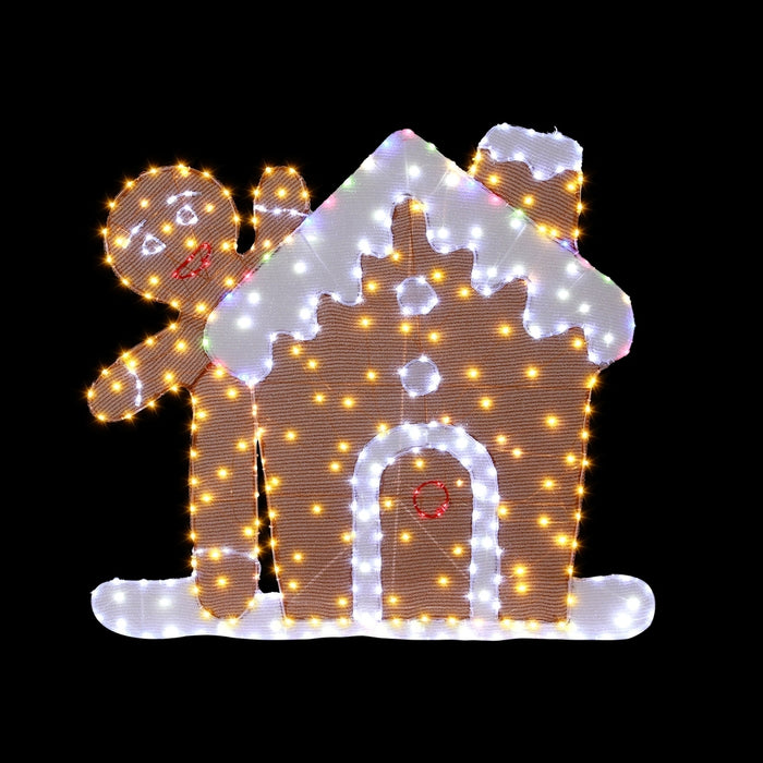 Christmas Lights Gingerbread Motif 330 Led Fairy Light Decoration