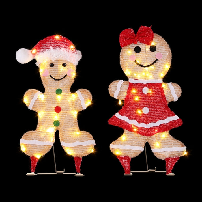 Christmas Lights Gingerbread Motif 30 Led Fairy Light Decoration