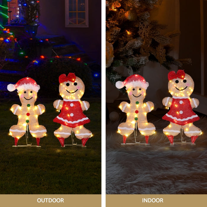 Christmas Lights Gingerbread Motif 30 Led Fairy Light Decoration