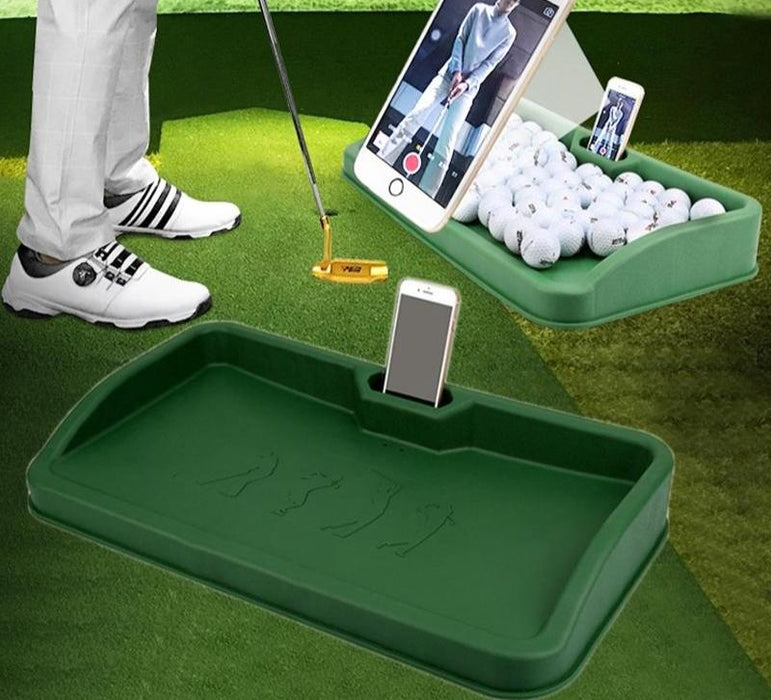 100 Balls Golf Service Box With Phone Stand - Black Character Pattern