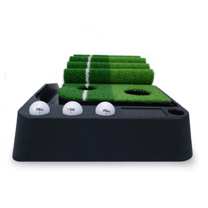 2.5M Golf Indoor Swing Grip Putting Trainer Practice Pace With Automatic Return Fairways & 3 Soft Balls & 3 Two-Colour Balls