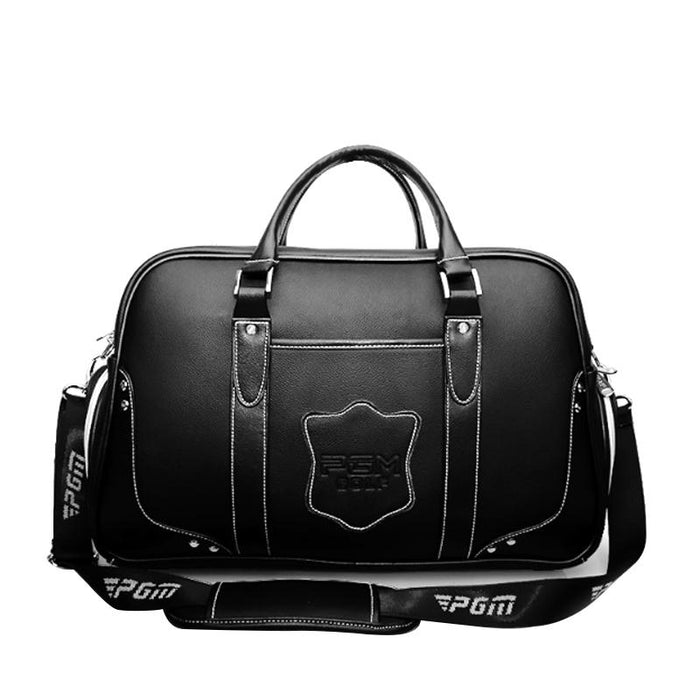 Golf Portable Large Capacity Genuine Leather Ball Bag Clothing Bag For Men Built-In Shoe Bag