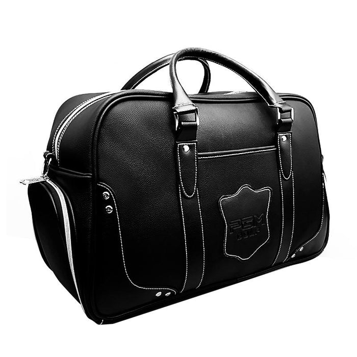 Golf Portable Large Capacity Genuine Leather Ball Bag Clothing Bag For Men Built-In Shoe Bag