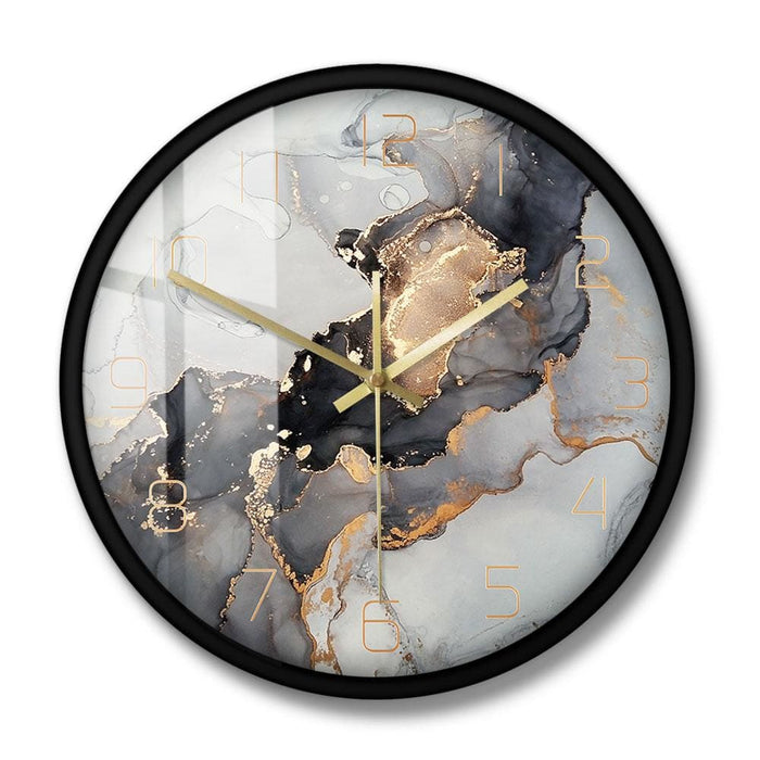 Abstract Alcohol Ink Printed Wall Clock Modern Art Marble