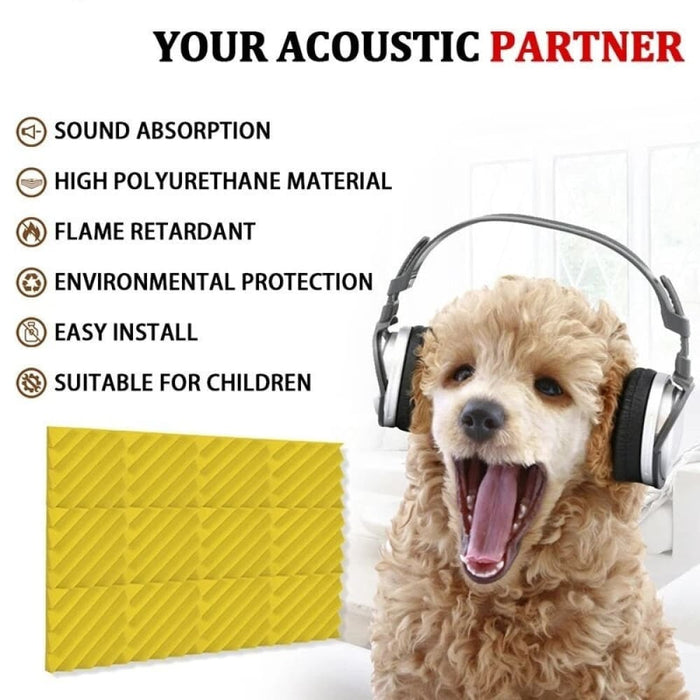 Acoustic Foam 6-24 Pcs High Density Soundproofing Noise