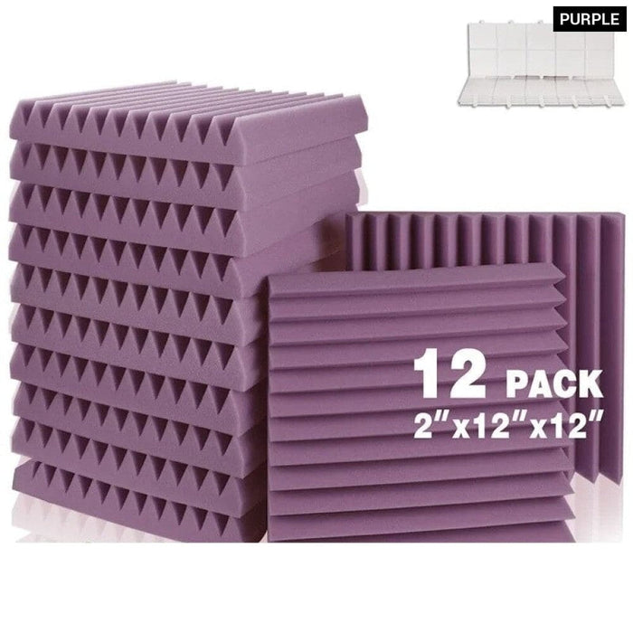 Acoustic Foam Panels 12 Pcs Sound Proof Insulation House