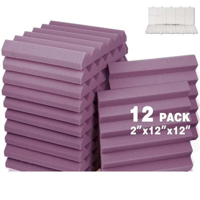 Acoustic Foam Panels 12pack Studio Soundproofing Wall Tiles