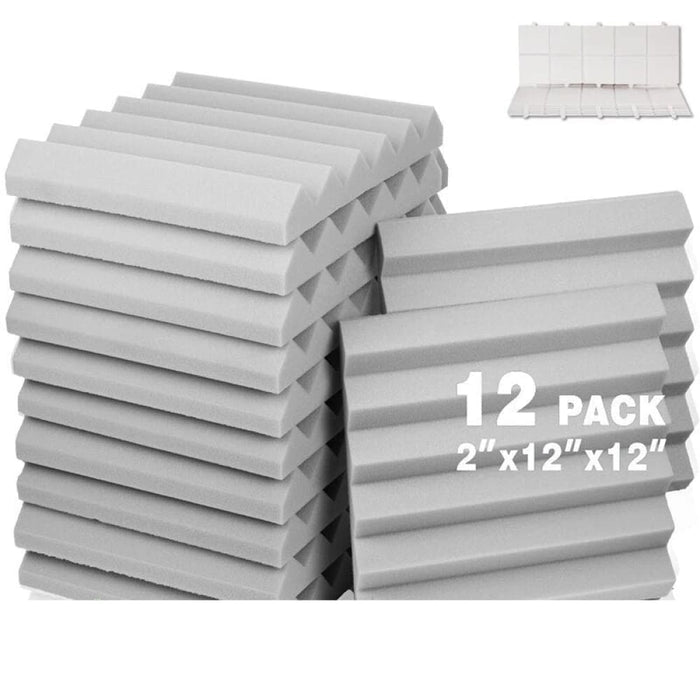 Acoustic Foam Panels 12pack Studio Soundproofing Wall Tiles