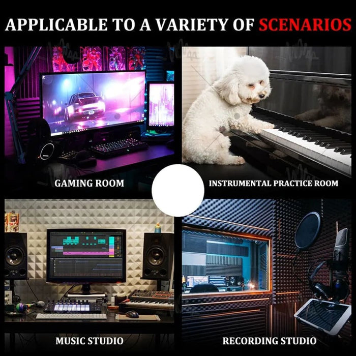 Acoustic Foam Panels 12pcs Sound Proof Music Studio