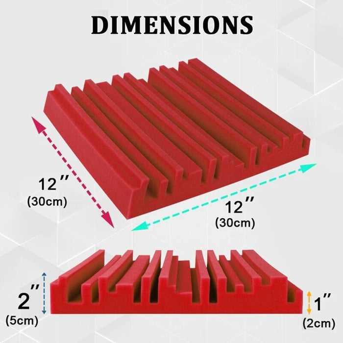 Acoustic Foam Panels 6/12/24 Pack Broadband Sound Absorber
