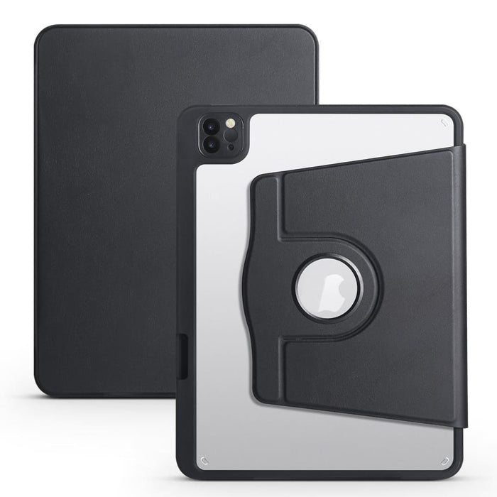 Acrylic 360 Degree Rotation Tablet Leather Case For Ipad