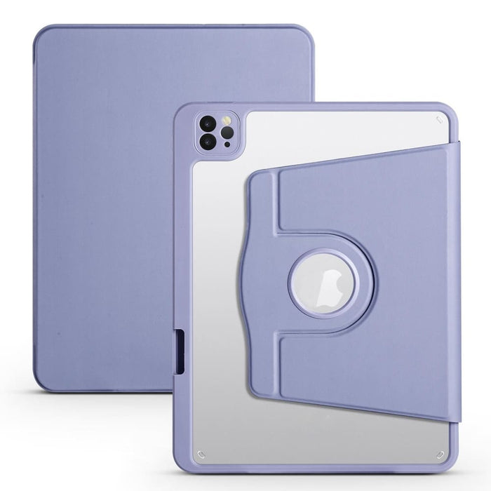 Acrylic 360 Degree Rotation Tablet Leather Case For Ipad