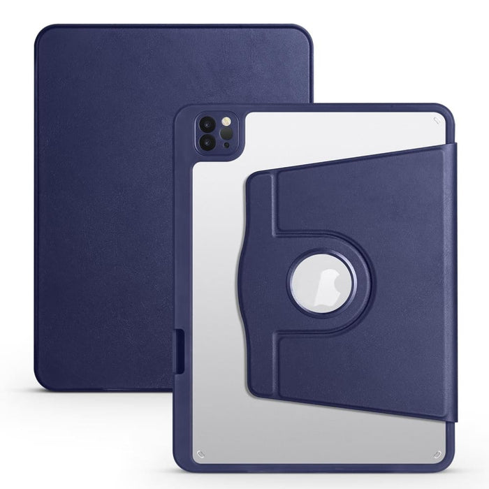 Acrylic 360 Degree Rotation Tablet Leather Case For Ipad