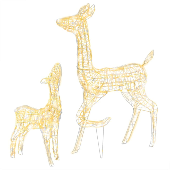 Acrylic Reindeer Family Christmas Decoration 160 Led Warm