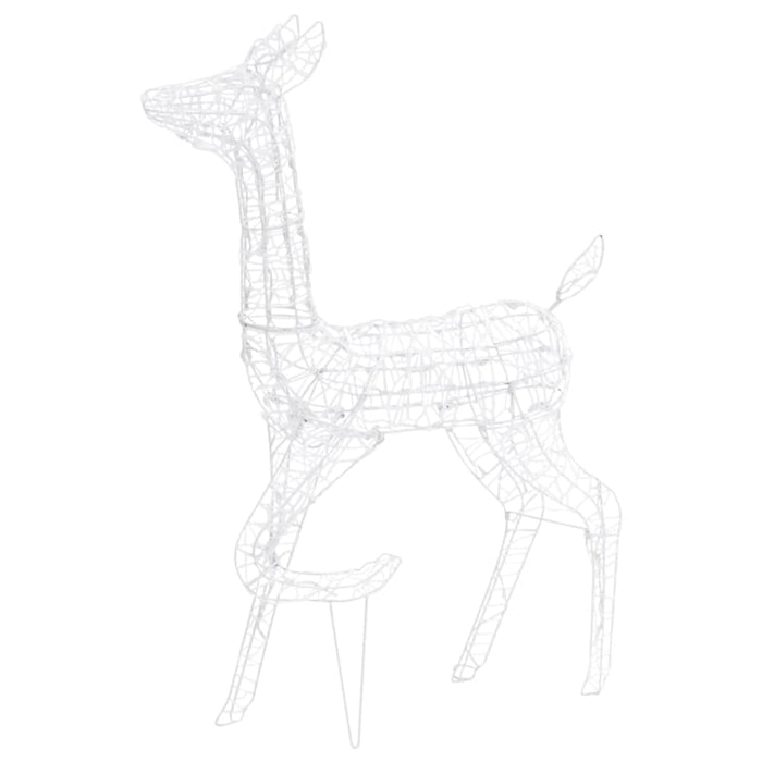 Acrylic Reindeer Family Christmas Decoration 300 Led Blue