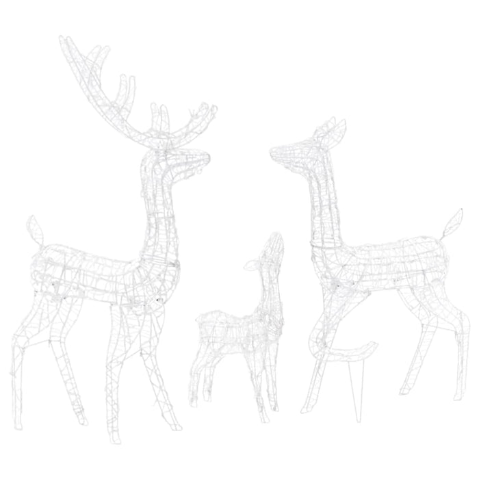 Acrylic Reindeer Family Christmas Decoration 300 Led Cold