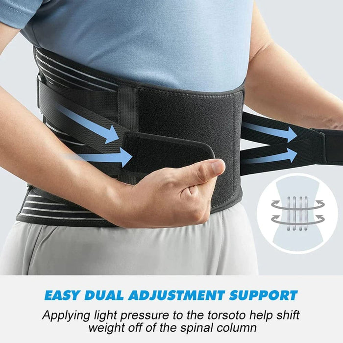 Adjustable Back Brace For Lower Pain Relief With 3d Lumbar