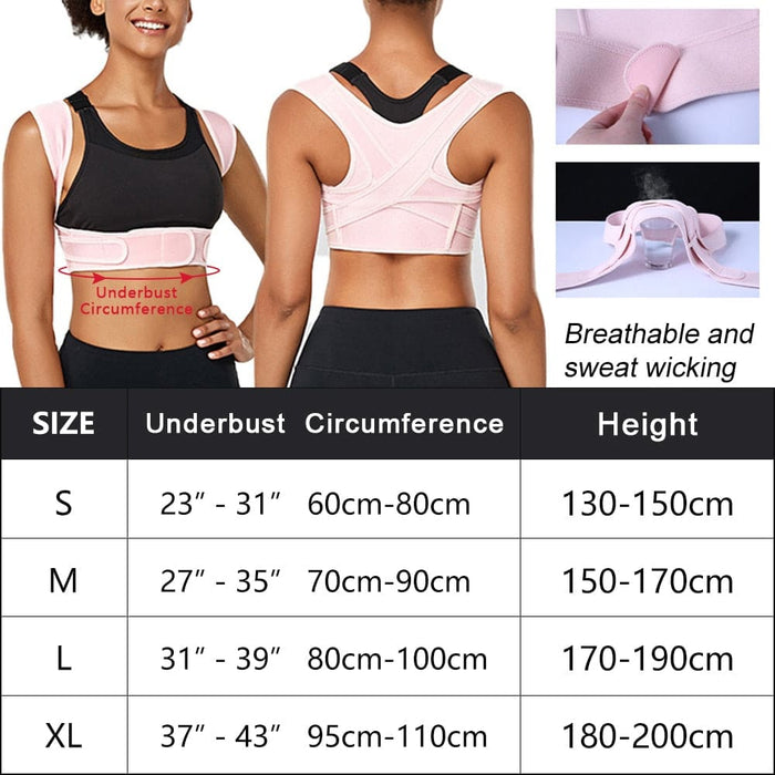 Adjustable Breathable Upper Back Posture Corrector Brace