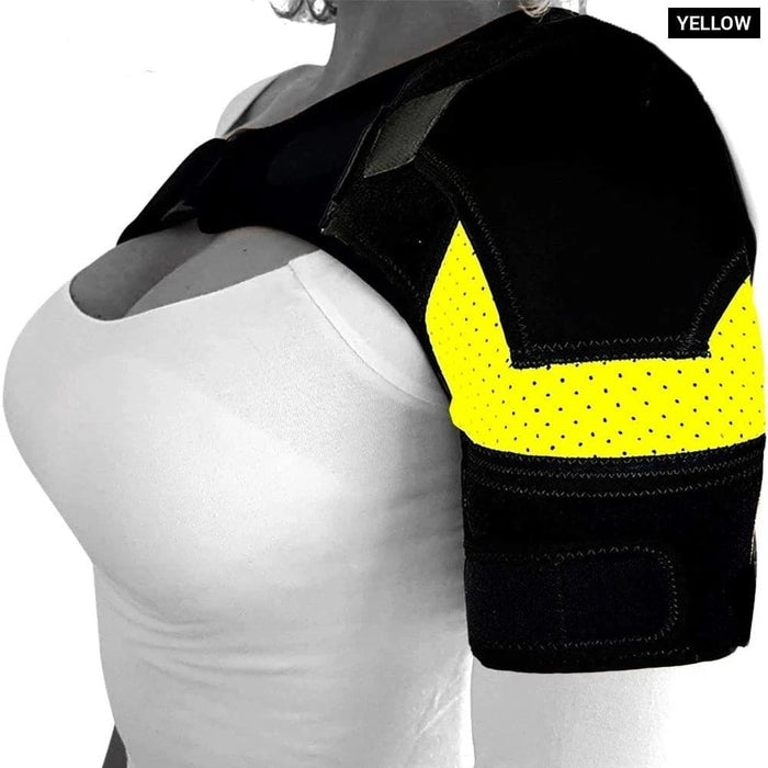 Adjustable Compression Shoulder Brace Sleeve Wrap For Pain