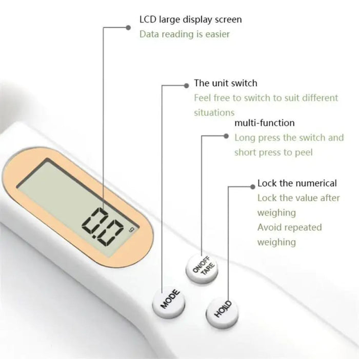 Adjustable Digital Kitchen Scale Spoon