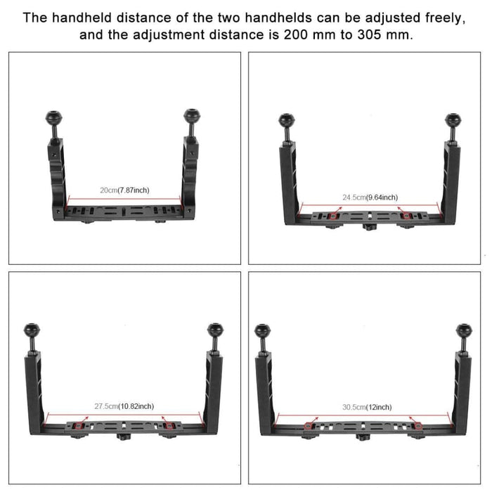 Adjustable Diving Dual Hand Held Cnc Aluminum Lamp Arm