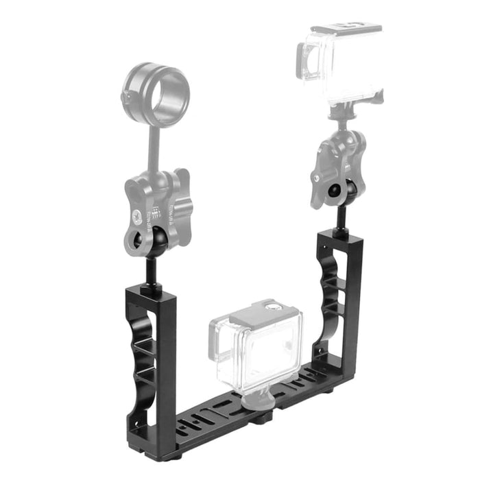 Adjustable Diving Dual Hand Held Cnc Aluminum Lamp Arm