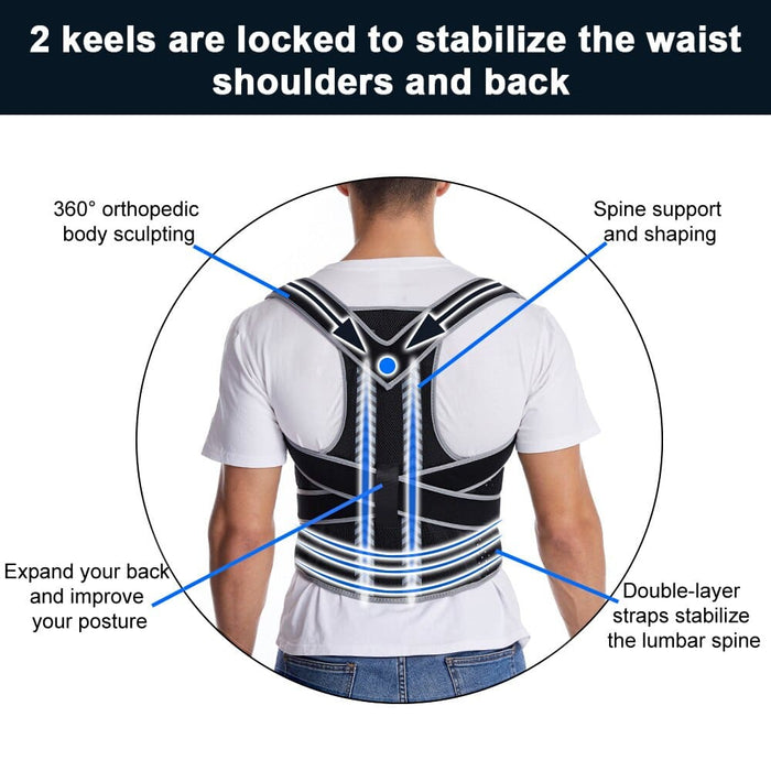 Adjustable Fully Back Straightener Posture Corrector Belt