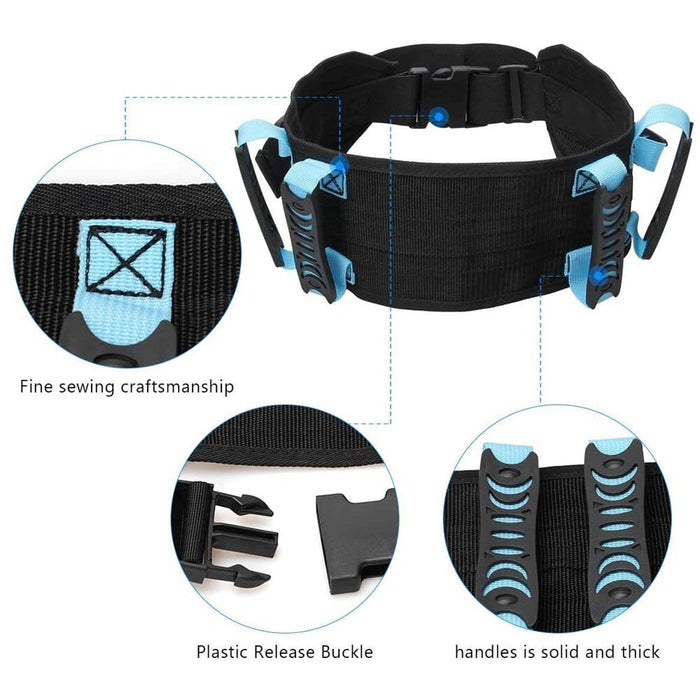 Adjustable Gait Waist Transfer Belt With 6 Pcs Handles