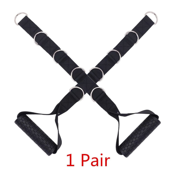 Adjustable Gym Handle With 5 D-rings For Cable Machine