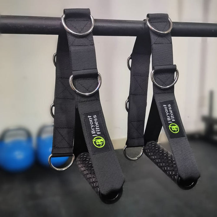 Adjustable Gym Handle With 5 D-rings For Cable Machine