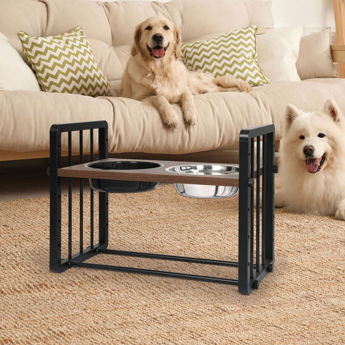 Goslash Picks Adjustable Height Pet Feeder Elevated l Large