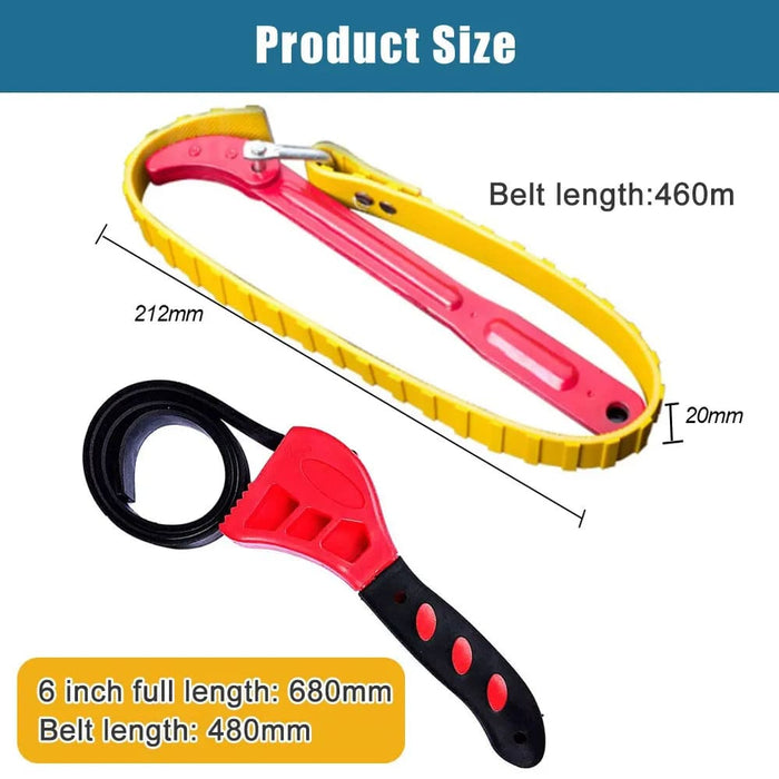 Adjustable Oil Filter Wrench Strap Tool