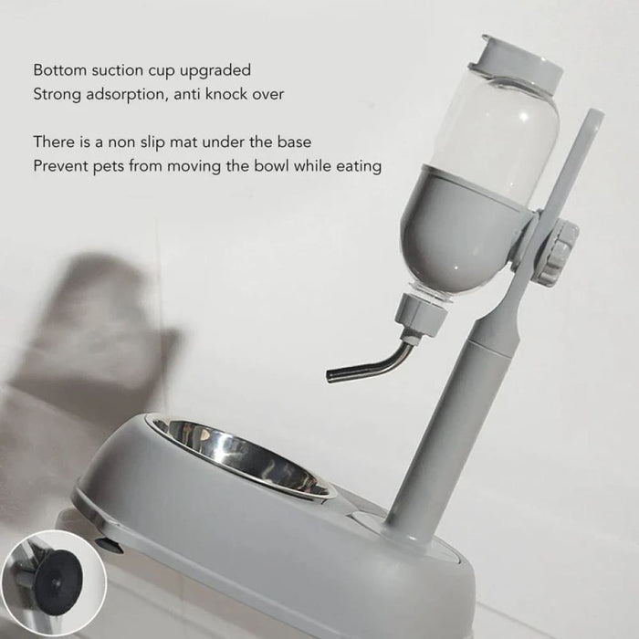 Adjustable Pet Water Dispenser Bowl no Drip Detachable 500ml