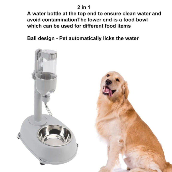 Adjustable Pet Water Dispenser Bowl no Drip Detachable 500ml