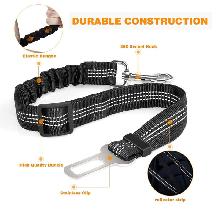 Adjustable Reflective Elastic Car Safety No Tangle Belt