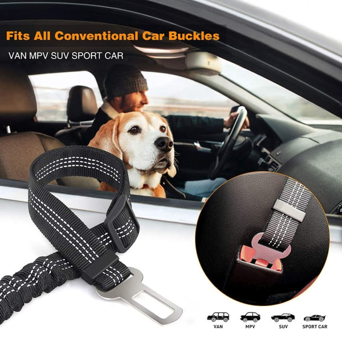 Adjustable Reflective Elastic Car Safety No Tangle Belt