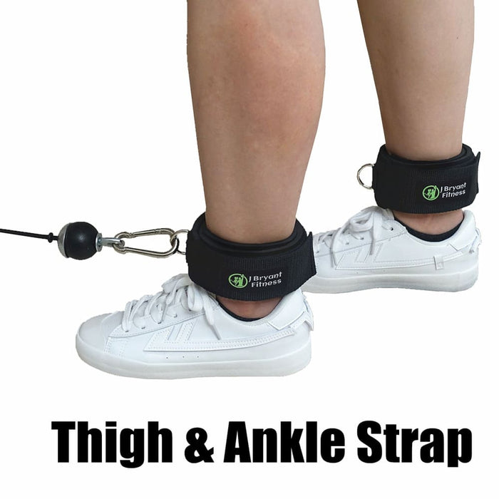 Adjustable D-ring Ankle & Thigh Straps For Gym Cable Machine