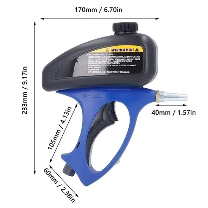 Adjustable Sandblasting Gun Portable 90psi Sand Blaster