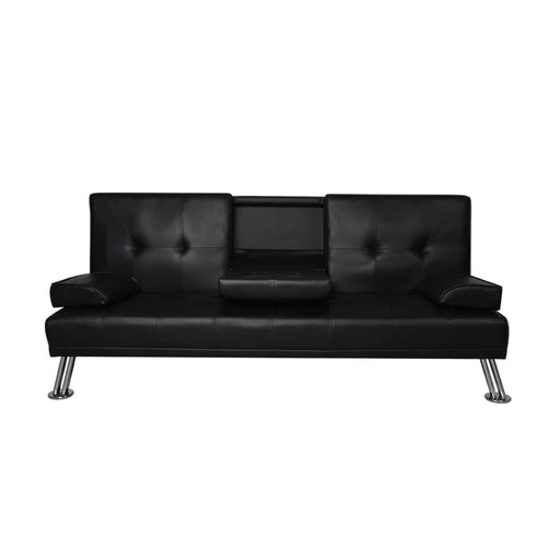 Adjustable Sofa Bed Lounge Futon Couch Leather Beds 3