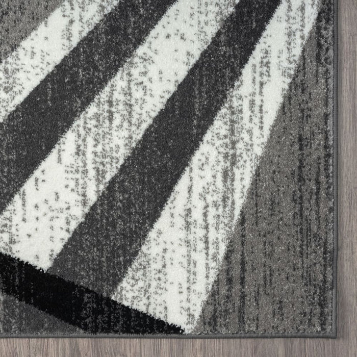 Adore Geometric Textural Rug Grey 120x170