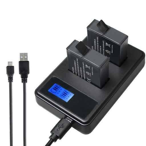 Ahdbt 501 Lcd Screen Dual Batteries Charger For Gopro Hero5