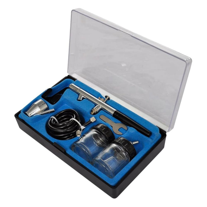 Airbrush Compressor Set With 2 Pistols Oabxnp