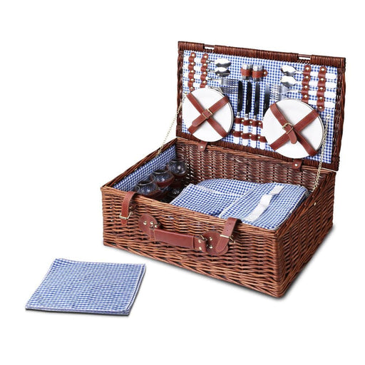 Alfresco 4 Person Picnic Basket Baskets Handle Outdoor