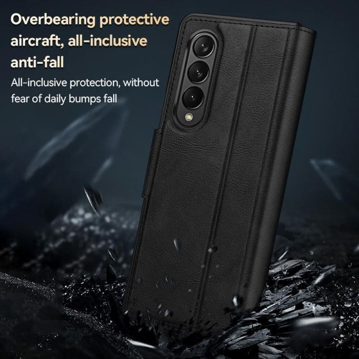 All-inclusive Magnetic Snap Flip Leather Phone Case